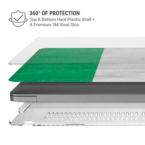 Ireland Flag Distressed MacBook Pro 14in (2021-24) Case plus Skin